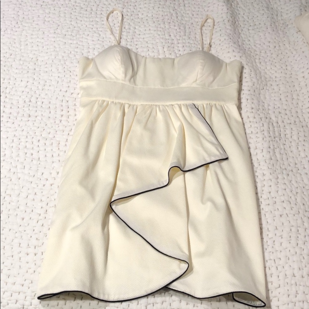 White Dress with Black Detailed trim